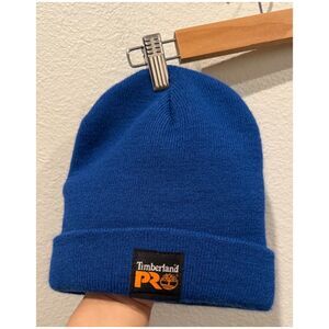 TIMBERLAND Pro Blue Unisex Cuffed Beanie Stretchable Rib-Knit Watch Cap
